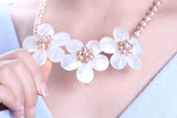 Mother of Pearl Necklace Glamorous Statement Jewelry