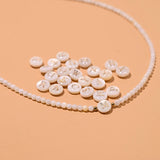 Mother of Pearl Initial Choker Natural Shell Beads Necklace for Women