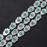 Colorful Mother of Pearl Fatima Hand Shell Charms Beads 10x15mm