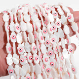 Colorful Mother of Pearl Fatima Hand Shell Charms Beads 10x15mm