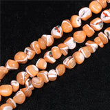 Mother of Pearl Shell Nugget Beads Irregular Stripes Shell Chips Loose Beads