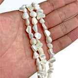 Mother of Pearl Shell Nugget Beads Irregular Stripes Shell Chips Loose Beads