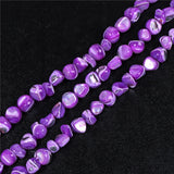 Mother of Pearl Shell Nugget Beads Irregular Stripes Shell Chips Loose Beads