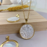 Mother of Pearl Shell Cross Necklace Pendant for Jewelry Making