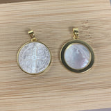 Mother of Pearl Shell Cross Necklace Pendant for Jewelry Making