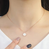 French Clavicle Rose S925 Silver Jewelry Couple Gift Necklace