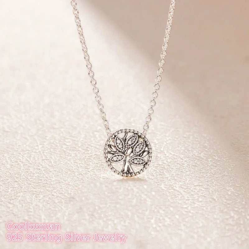 Mother's 925 Sterling Silver Tree of Life Necklace for Women