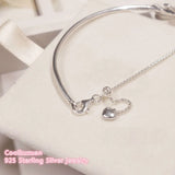 Mother's 925 Sterling Silver Bow Bracelet, Clear CZ for Bracelets Making