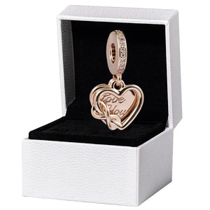 Mom's 925 Silver Jewelry Infinity Heart Charms Bead Bracelet Pendant Necklace