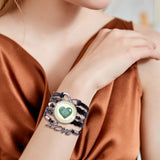 Mother's Hand Woven Layer Time Gem Bracelet Solar Watches