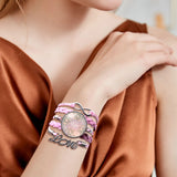 Mother's Hand Woven Layer Time Gem Bracelet Solar Watches