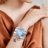 Mother's Hand Woven Layer Time Gem Bracelet Solar Watches