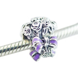 Mother's Celebration Bouquet Charm Sterling Silver Fits 925 Silver Bracelets