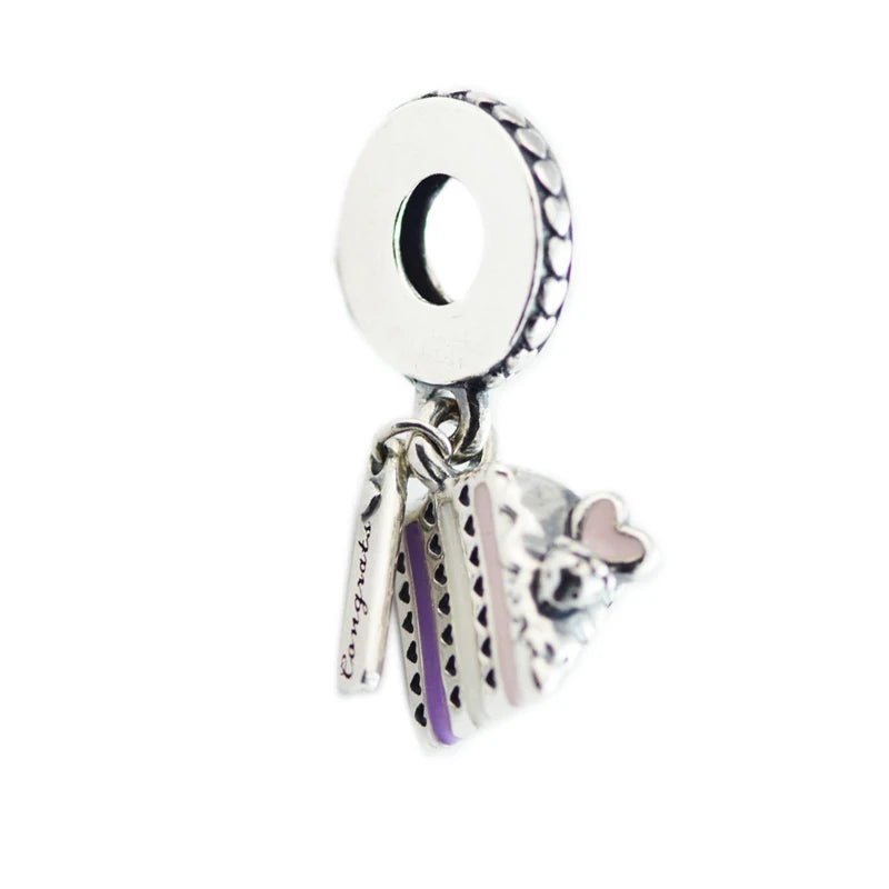 Mother's Celebration Cake Charm 925 Silver