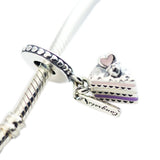 Mother's Celebration Cake Charm 925 Silver