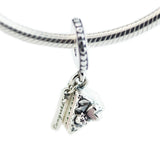Mother's Celebration Cake Charm 925 Silver