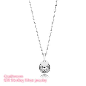 Mother's Celebration Hearts, Clear Cz 925 Sterling Silver Necklaces
