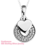 Mother's Celebration Hearts, Clear Cz 925 Sterling Silver Necklaces