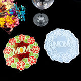 Mother's Crystal Drop Garland Coaster Silicone Mold