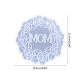 Mother's Crystal Drop Garland Coaster Silicone Mold