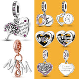 Family Tree & Mom Charms Beads for Bracelet Bangle Gift