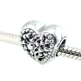 Mother's Hearts Charm Sterling Silver Jewelry For Woman