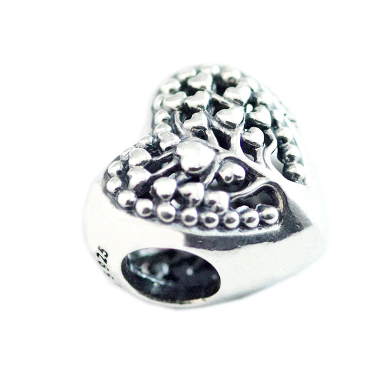 Mother's Hearts Charm Sterling Silver Jewelry For Woman