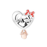 S925 Sterling Silver Couple Pendant Charm Bracelet Beads
