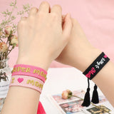 Bohemia Embroidery Mom And Heart Bracelet For Women