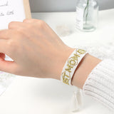 Bohemia Embroidery Mom And Heart Bracelet For Women