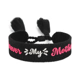 Bohemia Embroidery Mom And Heart Bracelet For Women