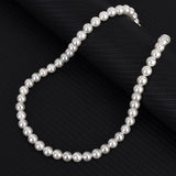 Freshwater Pearl Necklace 925 Sterling Silver for Women Party Fine Jewelry Gift
