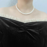 Freshwater Pearl Necklace 925 Sterling Silver for Women Party Fine Jewelry Gift