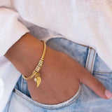 Personalized Birthstone Bangle Bracelet for Women