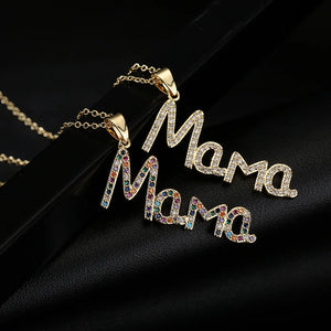 Mother's Gift Mama Letter Name Necklace Charm Choker
