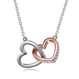 Heart Linked Necklace Hebrew Mom Gift