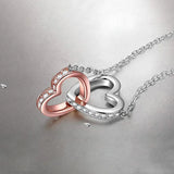 Heart Linked Necklace Hebrew Mom Gift