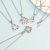 Mother's Gift Baby Feet Birthstone Pendant Necklace Engraving Names