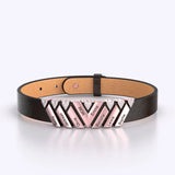 Personalized Family Names Leather Bracelet Engraved, Couple Gift Bangle
