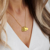 Mother's Gift Personalized Love Pendant Necklace Name For Mom