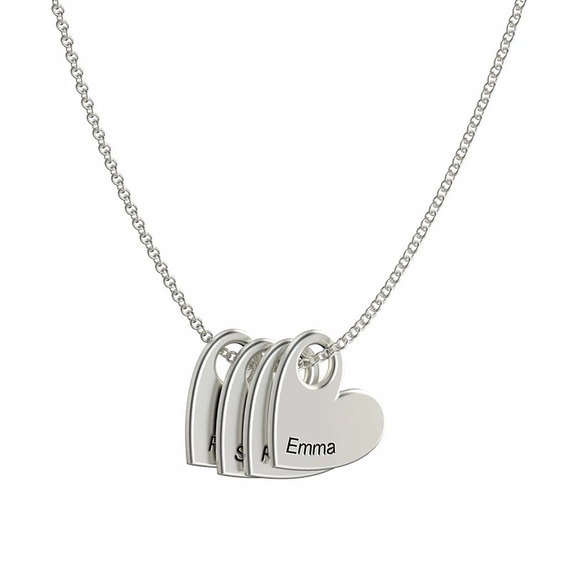Mother's Gift Personalized Love Pendant Necklace Name For Mom