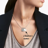 Mother's Gift Personalized Love Pendant Necklace Name For Mom