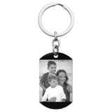 Mother's Gift Stainless Steel Keychain with Photo Engraving