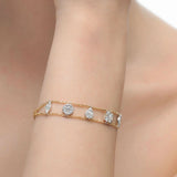 Mother's Gift 2 Rows Initial Chokers Personalized Bracelet for Women