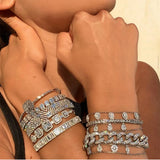 Mother's Gift 2 Rows Initial Chokers Personalized Bracelet for Women
