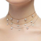 Mother's Initial Chokers Necklace Personalized Heart Stackable Necklaces
