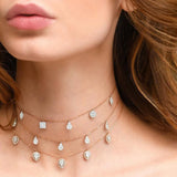 Mother's Initial Chokers Necklace Personalized Heart Stackable Necklaces