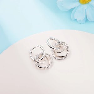 Mother's Hoop Earrings Round Shape for Women