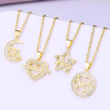 Mother's Mama Letter Pendant Necklace Stainless Steel Mom Nameplate Choker