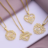 Mother's Mama Letter Pendant Necklace Stainless Steel Mom Nameplate Choker